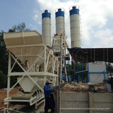 Hzs50-50m3 / H Sauter la grue Type de béton Fabricant de l&#39;usine de mélange